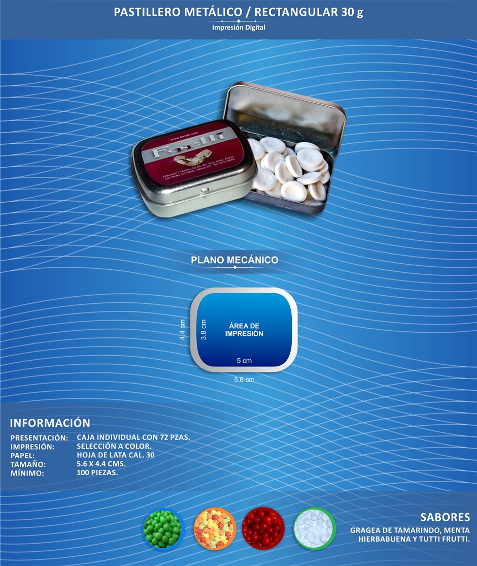pastilleros 30g