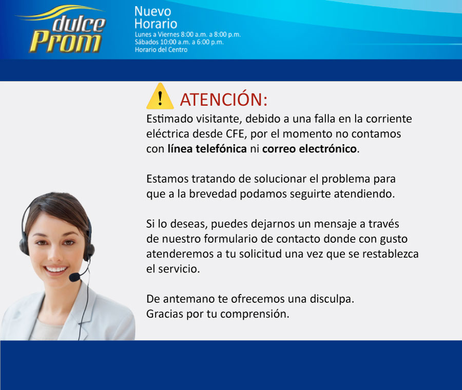 AVISO IMPORTANTE DULCEPROM